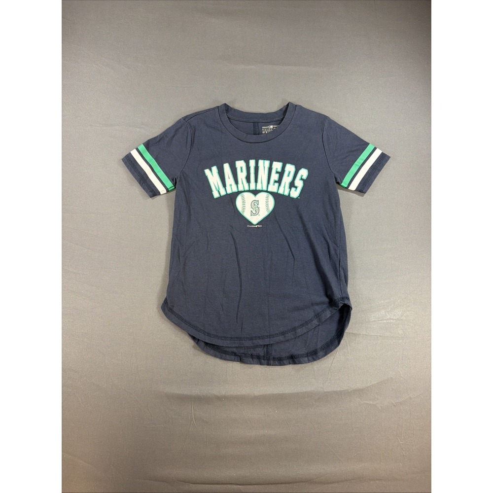 dark gray Seattle Mariners short-sleeve t-shirt Heart Youth Medium